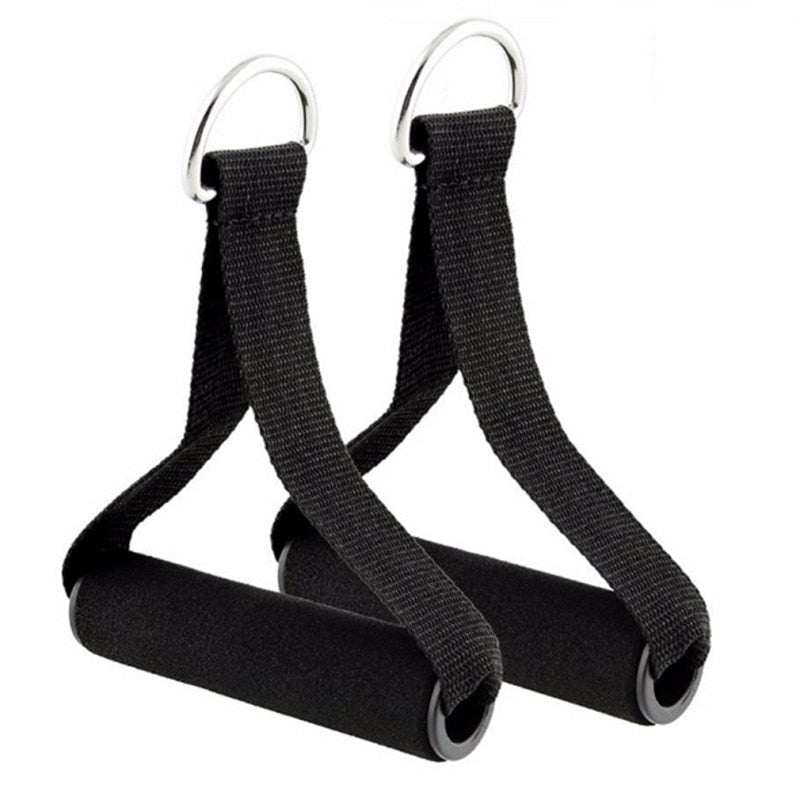 Black 1 Pair Pull Handles Resistance Bands Foam